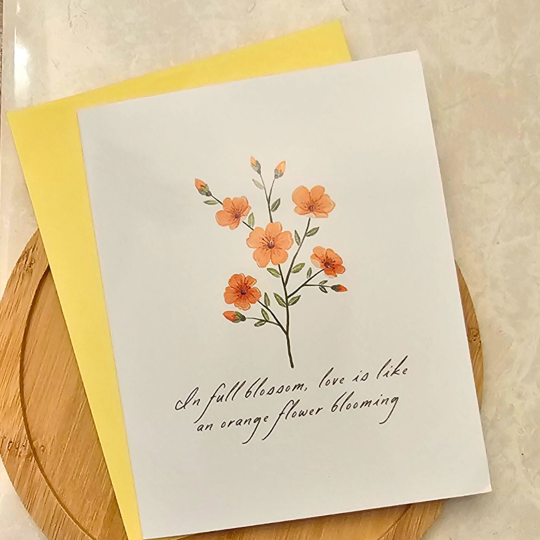 Orange Flower Greeting card