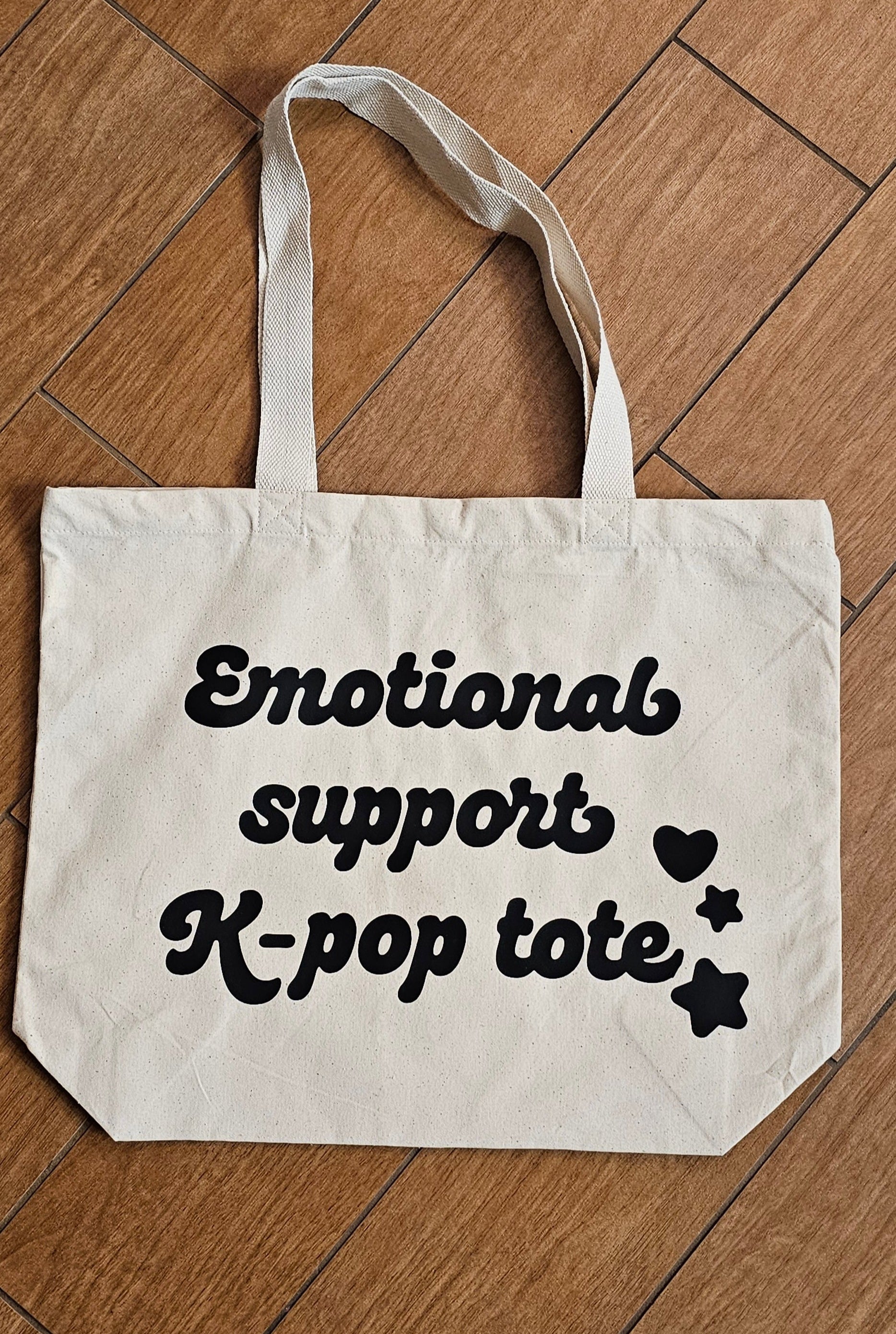 Emotional Support K-pop tote bag