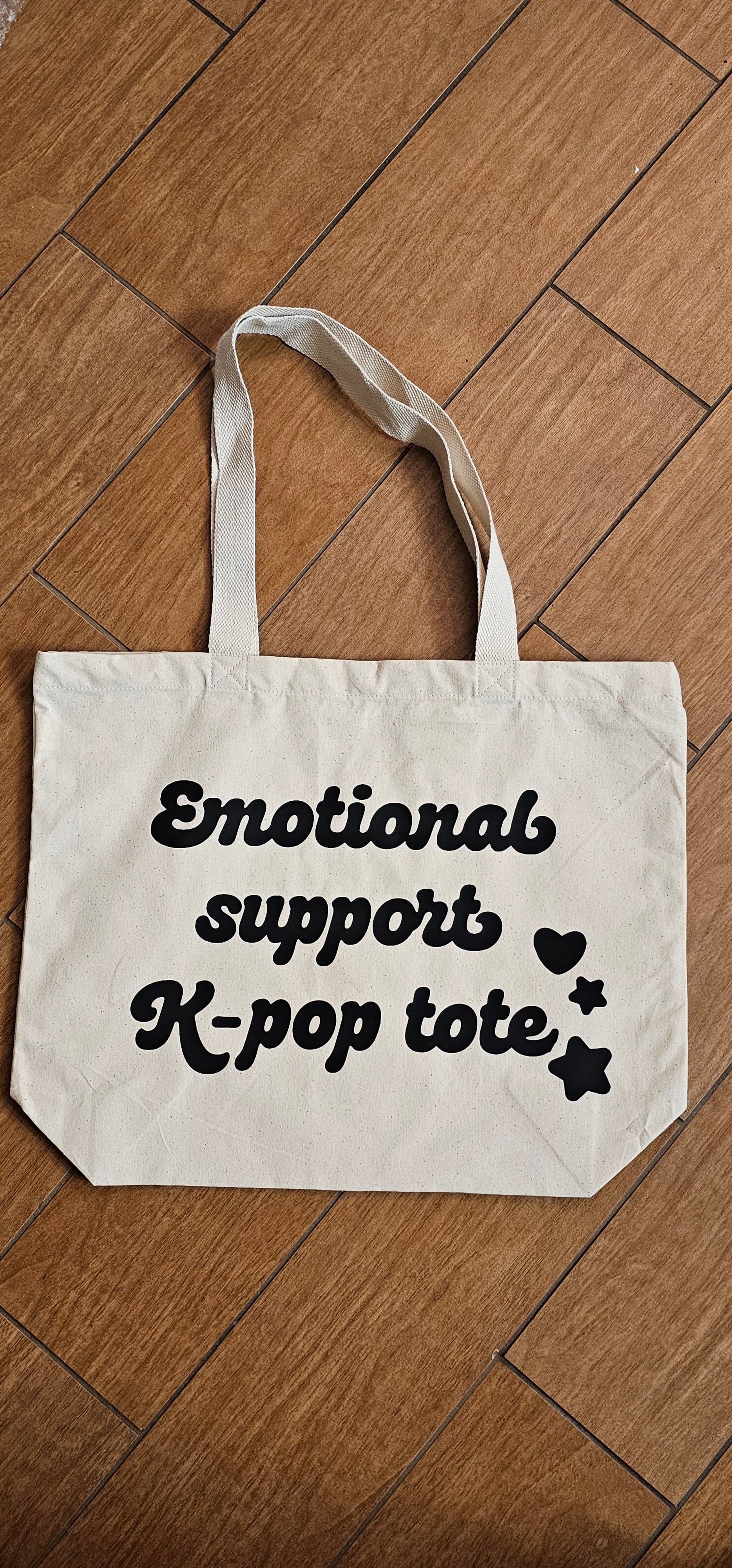 Emotional Support K-pop tote bag